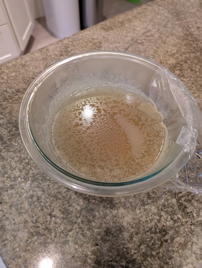 Chicken Broth in Pot